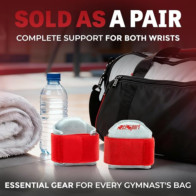 Reisport Gymnastic Wrist Support, Unisex One Size Wrist Support for Pull-up, Premium Leather Wrist Protection, Wrist Support with Hook & Loop Closure, Wrist Wraps for Weightlifting, Strength Training