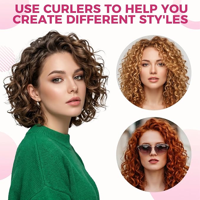 43 PCS Foam Hair Rollers - 0.59 Inch Sponge Rollers for Heatless Hair Curler Flexible Sponge Curler Tool and Rat Tail Comb for Short/Long Hair Soft Sleeping Thin Hair Curl Overnight Rulos