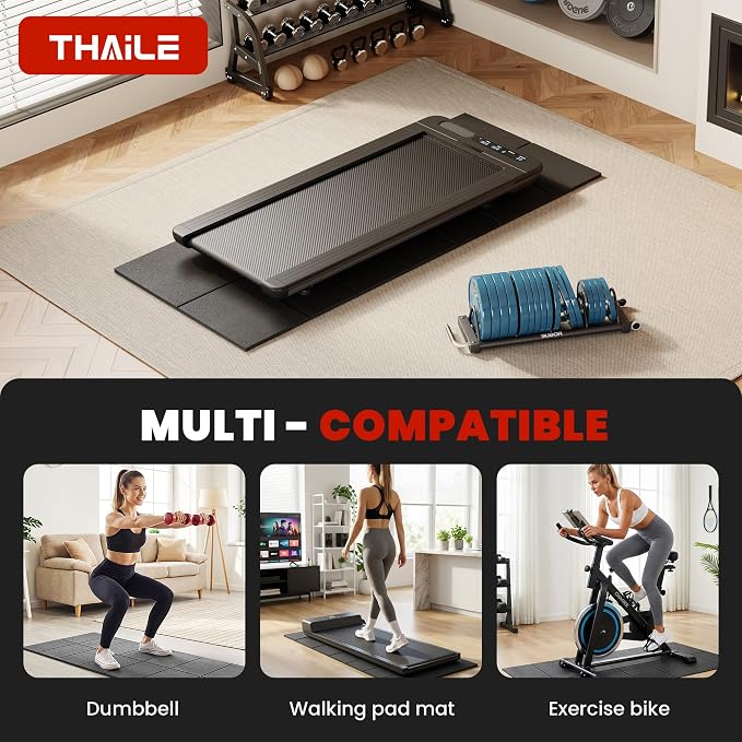 Walking Pad Treadmill Mat for Carpet Floors,55x24 Hardwood Floor Protection | Treadmill Mat for Hardwood Under Walking pad Treadmill Bike Exercise Equipment, Noise Shock Absorption, Stationary