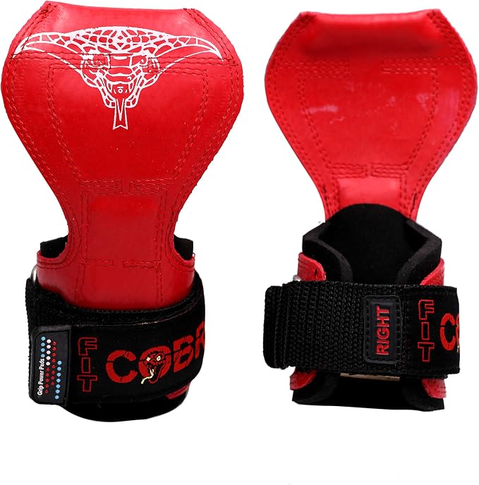 Cobra Grips Weight Lifting Gloves with Adjustable Neoprene Padded Wrist Wraps - Heavy Duty Alternative to Power Lifting Hooks for Deadlifts