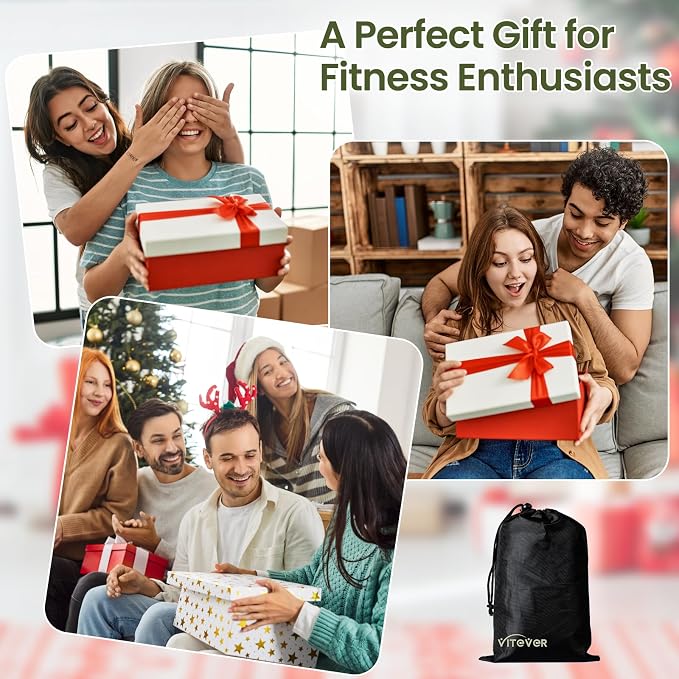VITEVER Ankle Resistance Bands with Cuffs for Women, Leg Glute and Booty Workout Equipment for Home Gym, Pilates Equipment, Ankle Weights with Green Resistance Bands for Kickbacks Hip Fitness Training