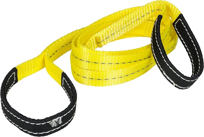 Keeper - 1" x 10’ Performance Engineered Cargo and Load Lift Sling with Flat Loops - Type 3, Class 7 Rated Cargo Sling