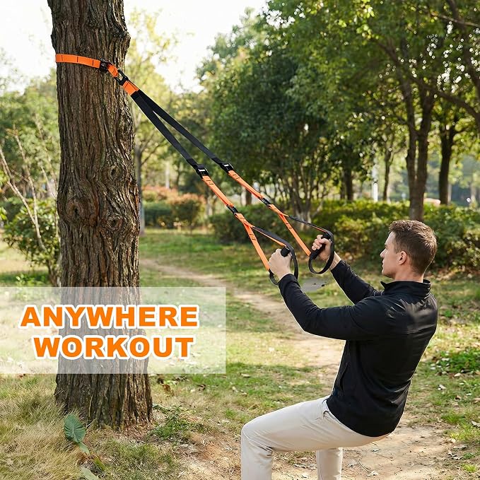 WELSPO Home Resistance Training Kit with 2 Resistance Bands | Exercise Guide & Door Anchor included,350lb Capacity, for Full Body Workout, Strength Training & Travel Fitness