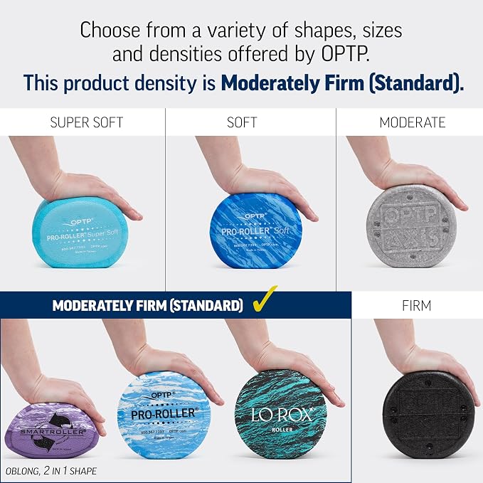 OPTP PRO-ROLLER Standard Density Foam Roller – Round, Purple, 36" x 4" | Durable roller for back massage, deep tissue foam roller exercises, stretching, fitness, yoga & Pilates, purple, 36" x 4"