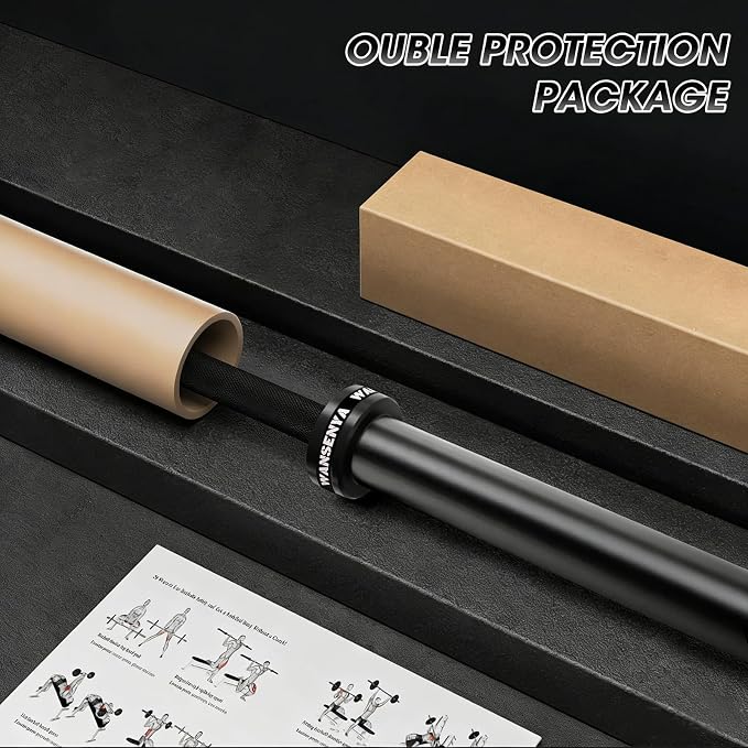 7FT Olympic Barbell 45lb,28MM 2 Inch Olympic Bar for No. 45 Steel,Olympic Weight Bars for Lifting,CrossFit,Bench Press,Deadlift,Squats,Strength Training bars