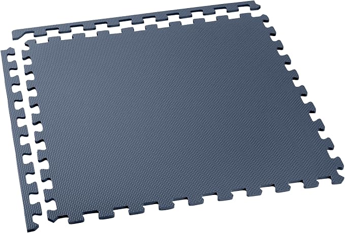 We Sell Mats 1/2" Thick Multipurpose EVA Foam Exercise Floor Mat, Interlocking Tiles, Anti-Fatigue for Home or Gym, 24 in x 24 in, 6 Tiles, Navy