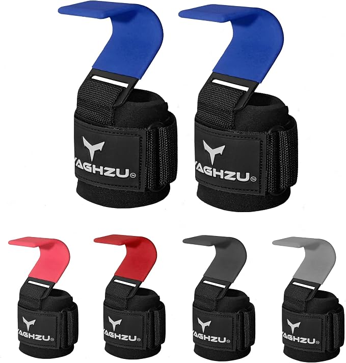 Weight Lifting Hooks, Padded Weight Lifting Straps Wrist Straps for Men and Women, Premium Deadlift Straps for Weightlifting and Powerlifting, Weight Lifting Gloves for Pull Ups