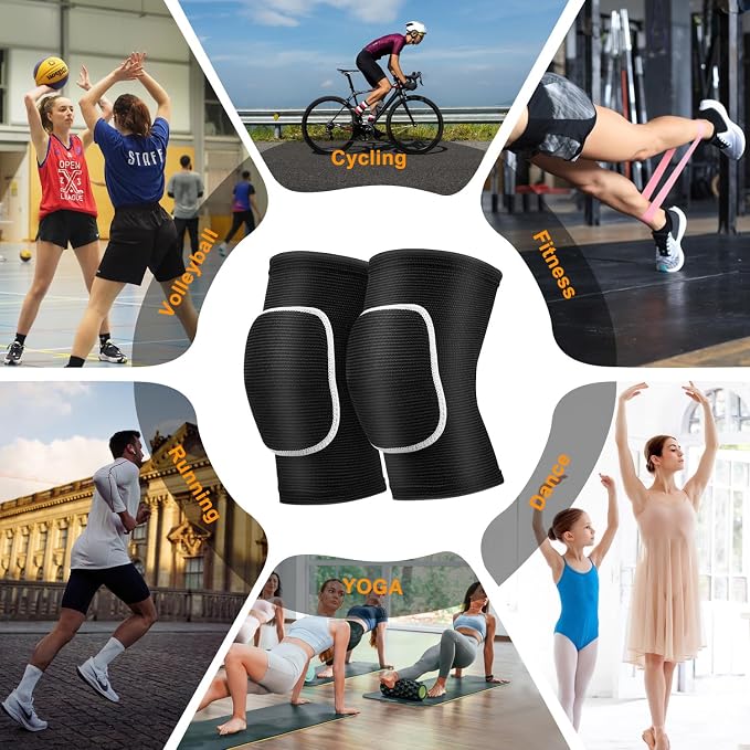 Volleyball Knee Pads for Dancers, Soft Breathable Knee Pads for Men Women Kids Knees Protective, Knee Brace for Volleyball Football Dance Yoga Tennis Running Cycling Workout Climbing