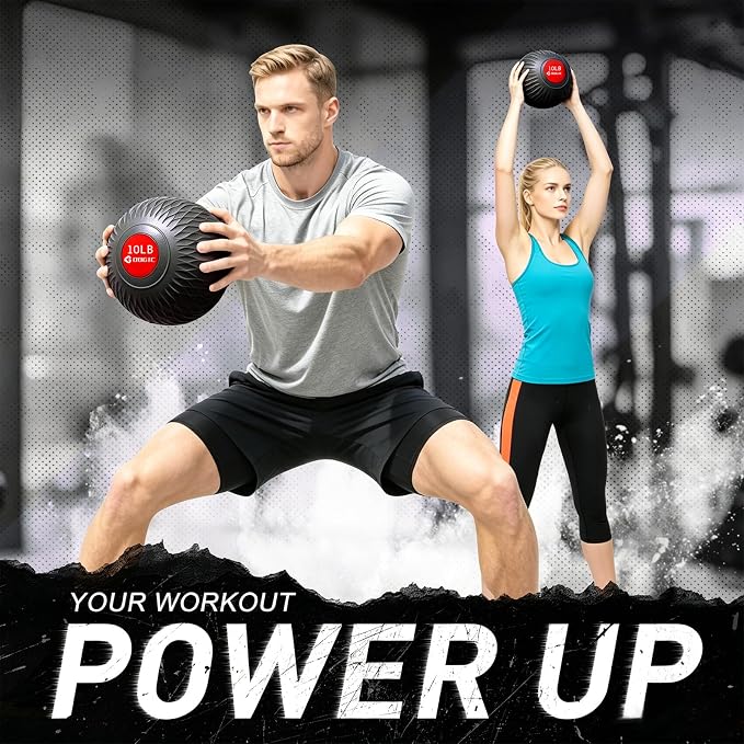 Slam Ball Medicine Ball Weighted Balls for Exercise and Workout, Strength, Cardio, Cross-Training and Core Workouts