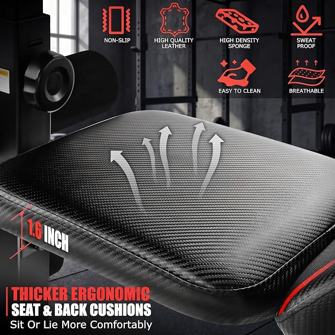 OPPSDECOR 3.0 Pro Weight Bench Set for Home Gym, ASTM-Certified 900 LBS Bench Press Set with Leg Extension, Preacher Curl Pad, Barbell Rack, J-Hooks and Safety Bar Catches for Full Body Workout