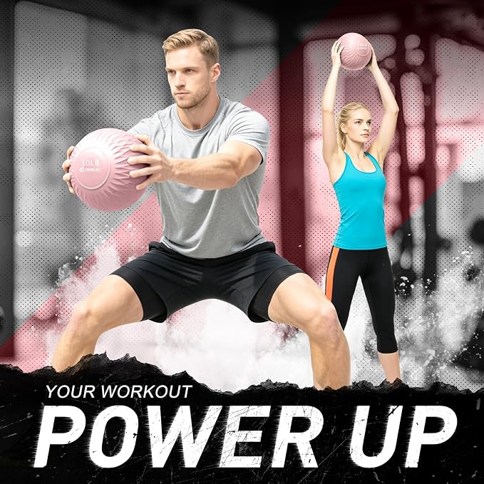 Slam Ball Medicine Ball Weighted Balls for Exercise and Workout, Strength, Cardio, Cross-Training and Core Workouts