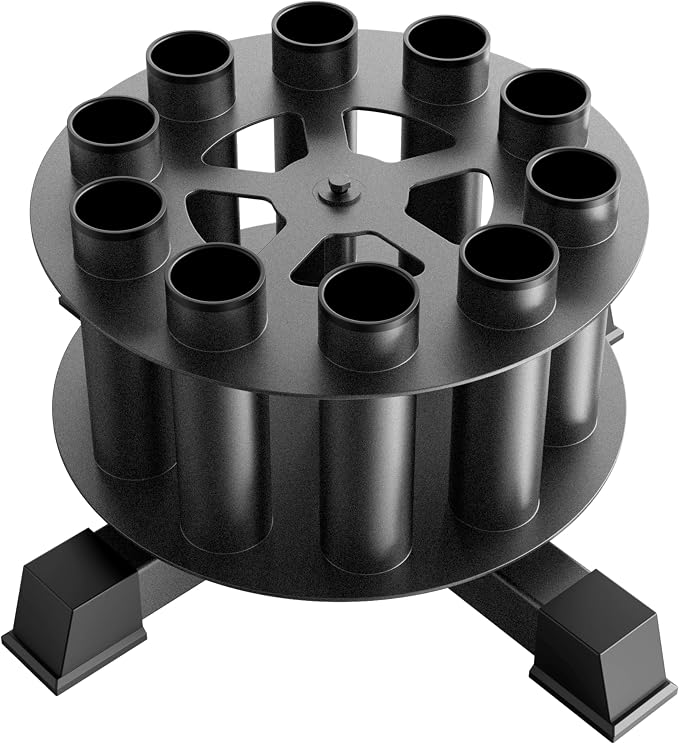EVERYMATE Vertical Barbell Rack - Heavy-Duty Steel Organizer, Barbell Holder Floor Stand, Fits 2" Olympic Bars with Scratch-Resistant Inserts, Space-Saving for Home/Garage/Commercial Gym