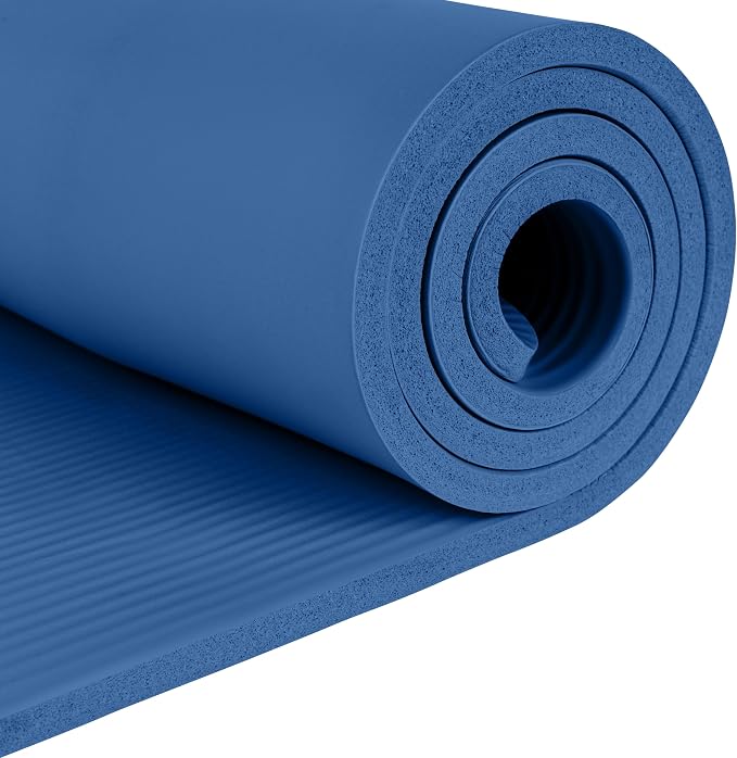 Retrospec Solana Yoga Mat Thick 1/2in Non-Slip Workout Mat with Nylon Strap - 72x24in Exercise Mat for Pilates, Stretching & Fitness - BPA Free, Easy Clean