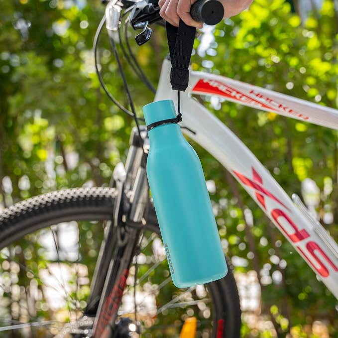 BJPKPK 18oz Insulated Water Bottle, Stainless Steel Bottle with Carry Strap