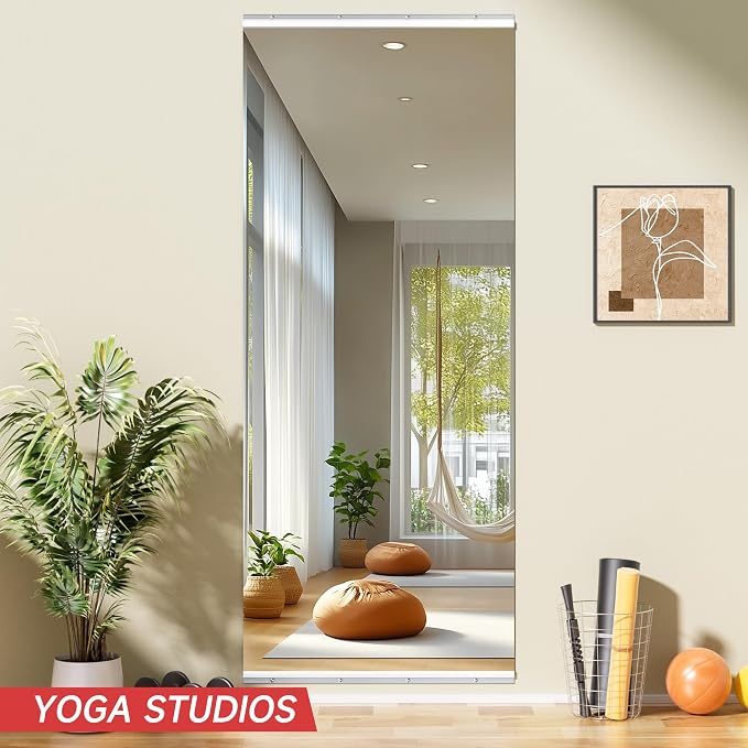 95"x40" Extra Large Home Gym Mirror, Single Piece Full Body Wall Mounted Fitness Mirror, 4MM Professional Grade Tempered Glass with Installation Kit