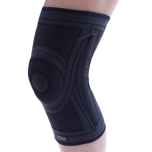 Copper Fit Health Knee Stabilizer Sleeve, Small/Medium, Black