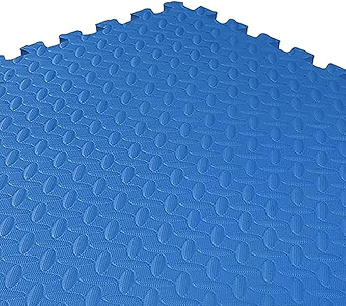 BalanceFrom Puzzle Exercise Mat with EVA Foam Interlocking Tiles (Blue) | Tiles for Home Gym, Mat for Home Workout Equipment, Floor Padding for Kids, Blue, 24 in x 24 in x 3/4 in, 24 Sq Ft - 6 Tiles