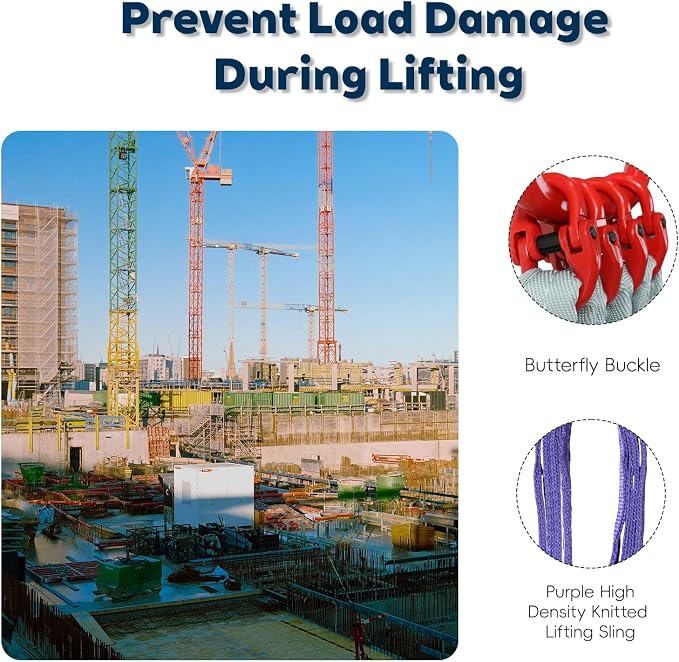 10 ft 4-Leg Web Bridle Lifting Sling, 8800 lb WLL