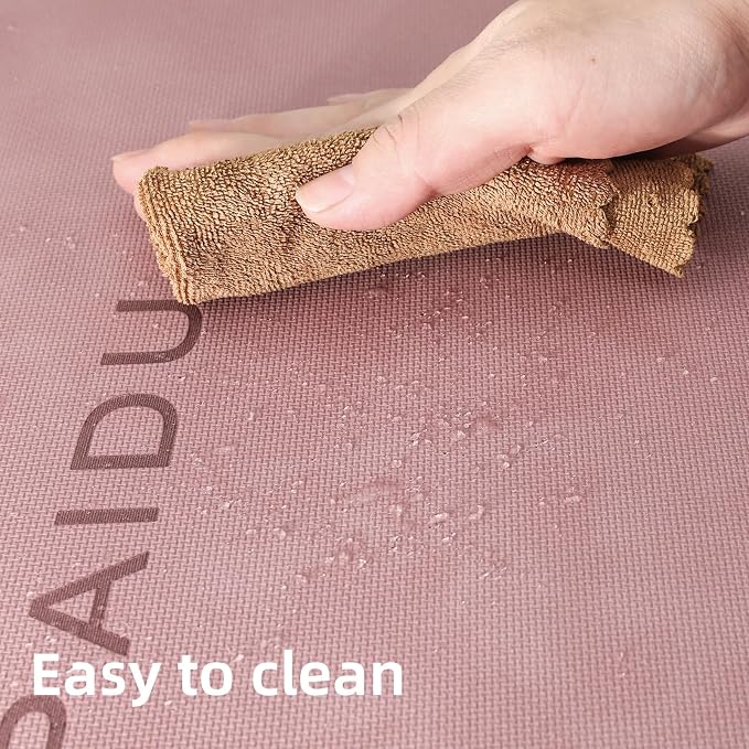 PAIDU POE Yoga Mat (10mm)Extra Thick Fitness Mat 72"x24" with Carry Strap | Non-slip, tear-resistant and suitable for all ages, perfect for yoga, Pilates, home gym and full-body workouts.