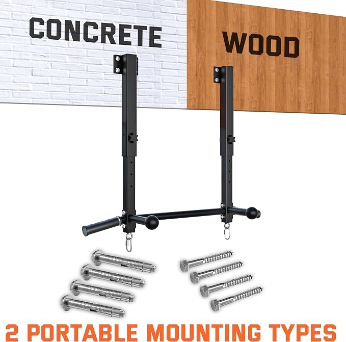 Joist Mounted Pull Up Bar, 800 lbs Heavy Duty Wall Mounted Chin Up Bar, Adjustable Height Pullup Bar for Garage, Basement, Backyard, Beam and Rafter Mount, Easy Installation, Ideal for Multiple Grip Options