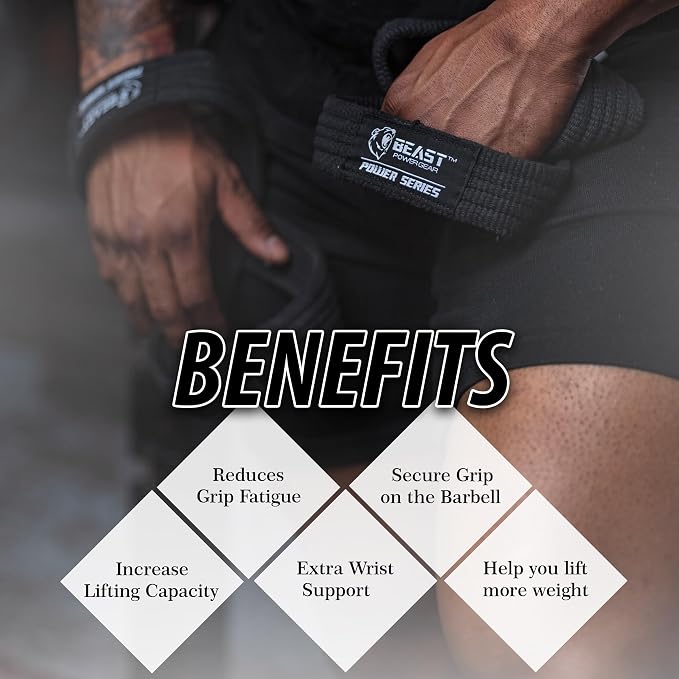 Figure 8 Lifting Strap- Strongman 10-14" Deadlift Straps- True Grip Support & Heavy Duty Wrist Straps for Weightlifting Women Men- Hand Straps for Weight Lifting Figure 8 Straps for Gym Workout