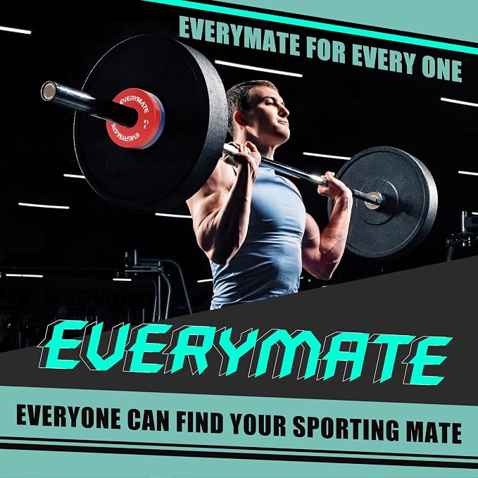 EVERYMATE Fractional Micro Weight Plates Set of 8 Weight Plate Pair of 0.25LB 0.5LB 0.75LB 1 LB for Olympic Barbells for Strength Training Micro Plates Weight Plate