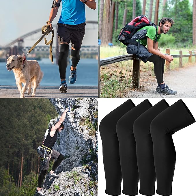 Tatuo Leg Sleeves Compression Long Knee Sleeve UV Protect for Men Women Sport Basketball Football