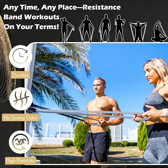 Seenelling Resistance Bands for Exercise Working Out, Pull-Up Assistance Full-Body Training Bands for Women Men Home Workouts, Physical Strength Training