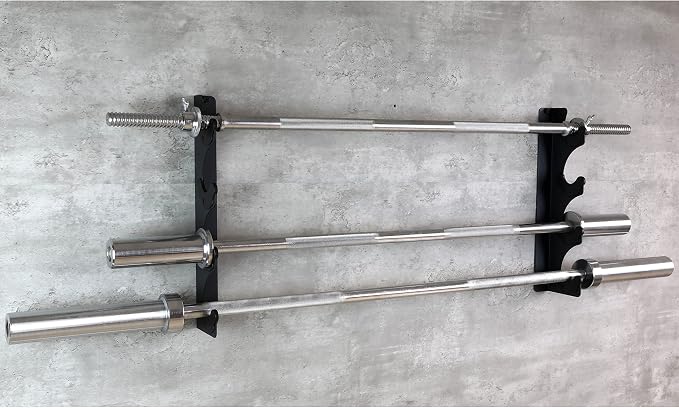 Barbell Rack Barbell Holder Wall Mount Barbell Storage Holder Olympic Bar Hanger for Home, Commercial, Garage Gym