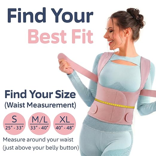 Selbite Posture Corrector for Women and Men, Back Brace for Upper and Lower Back Pain Relief, Full Back Support with Adjustable Straps, Breathable and Comfortable