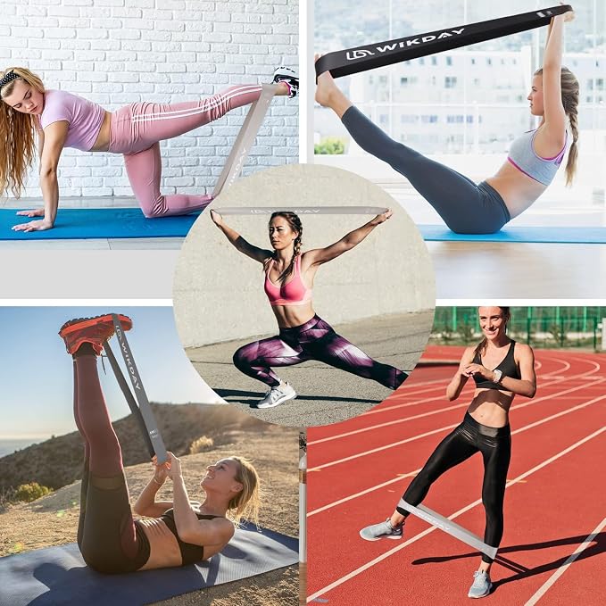 WIKDAY Exercise Resistance Bands with Handles for Working Out Workout Bands Set with Door Anchor for Physical Therapy, Yoga, Pilates