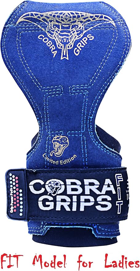 Cobra Grips Weight Lifting Gloves with Adjustable Neoprene Padded Wrist Wraps - Heavy Duty Alternative to Power Lifting Hooks for Deadlifts