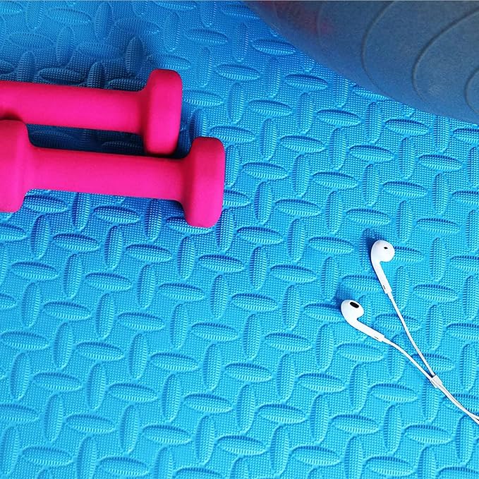 Elevon Puzzle Exercise Gym Flooring Mat, EVA Interlocking Foam Tiles Workout Mat for Home Gym, Fitness Equipment, MMA, Gymnastics, Shock-Absorbing Exercise Mat, Multi-Color