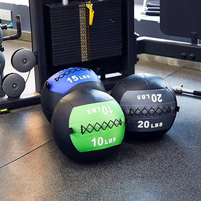 Fitvids Slam Medicine Wall Balls Workout Exercise Fitness Weighted Balls for Cross Training, Strength and Conditioning Exercises, Cardio and Core Workouts