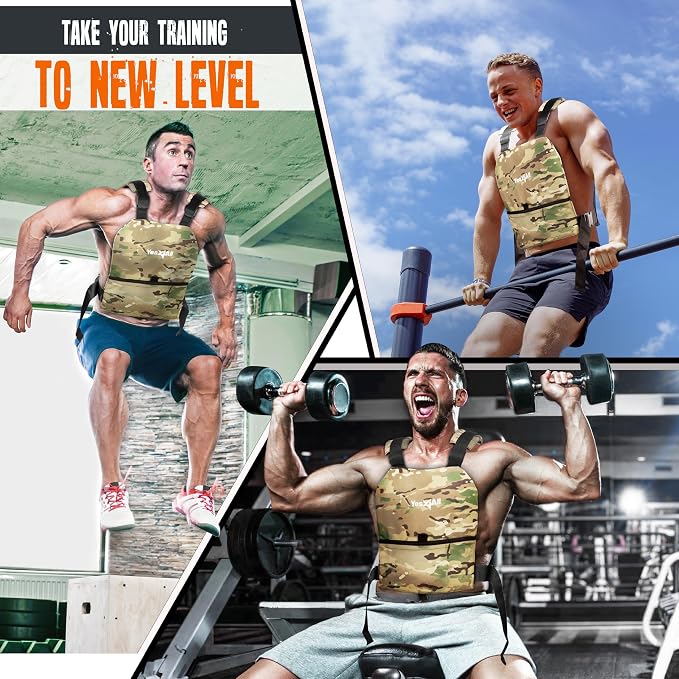 Yes4All Weighted Vest Plates with Curved Ergonomic Design for Running, Rucking & Strength Training, Comfortable Fit, 5.75/8.75/14/19.75 LB Pairs
