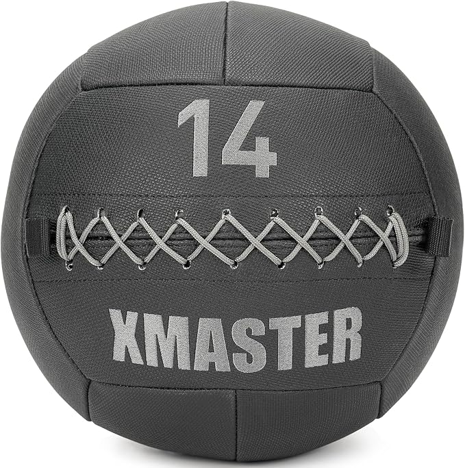 XMASTER Medicine Ball for Home Gym Strength & Core Training | Durable sand-filled no-bounce design | 6-30 lb weights | Anti-slip textured grip | Floor-friendly soft shell | Odor-free PVC