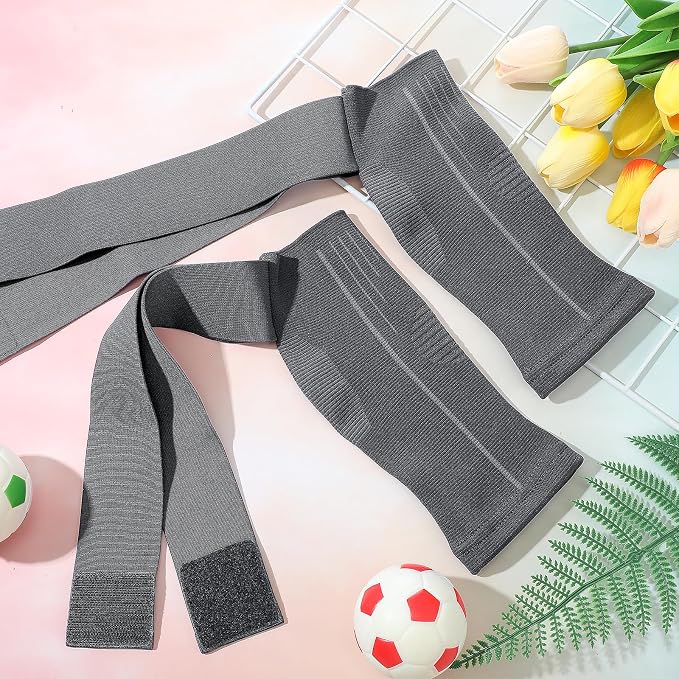 Tarpop 1 Pair Ankle Brace for Kids Compression Ankle Sleeves Adjustable Foot Support Brace Elastic Guard for Children Boys Girls Sports Running Jogging Dance Fitness Gymnastics(Grey,Small)
