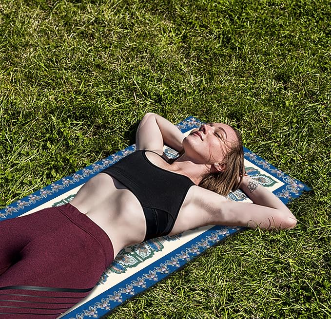 nuveti Yoga Mat Print Extra Thick TPE Non Slip Fitness Exercise Mat with Carrying Bag,72"x24" Extra Thick 6MM Exercise & Workout Mat for Yoga, Pilates Fitness and Floor Exercises