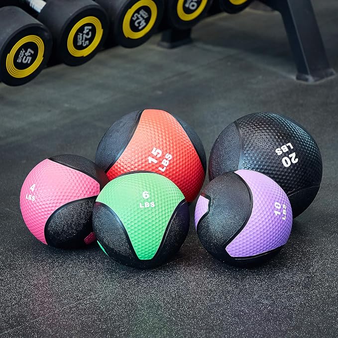 Fitvids Slam Medicine Wall Balls Workout Exercise Fitness Weighted Balls for Cross Training, Strength and Conditioning Exercises, Cardio and Core Workouts