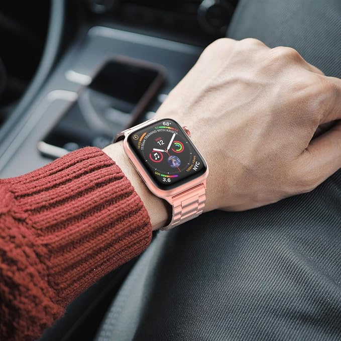 EPULY Metal Band Compatible with Apple Watch Bands for Men Women 42mm 41mm 40mm 38mm, Business Stainless Steel Strap for iWatch Bands Series 11 10 9 8 7 6 5 4 3 2 1, SE3 2 1, Ultra3 2 1 | Stainless Steel Strap Suitable for Business Setting, Casual & Ev...