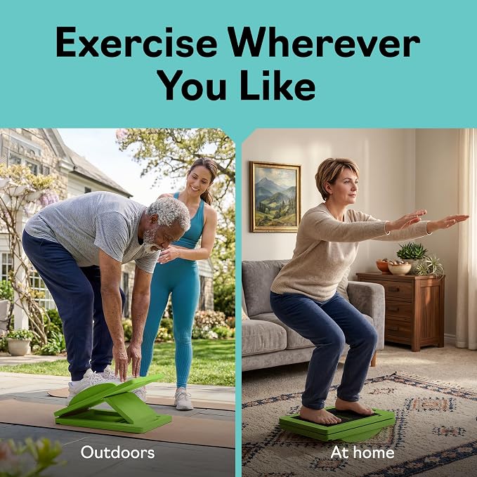 Slant Boards for Exercise, Wooden Slant Board, Calf Stretch Board with 7 Incline Angles, Velour Board, Balance Board & Calf Stretcher, Portable Incline Board for Physical Therapy, Ankle Mobility, Heel & Knees