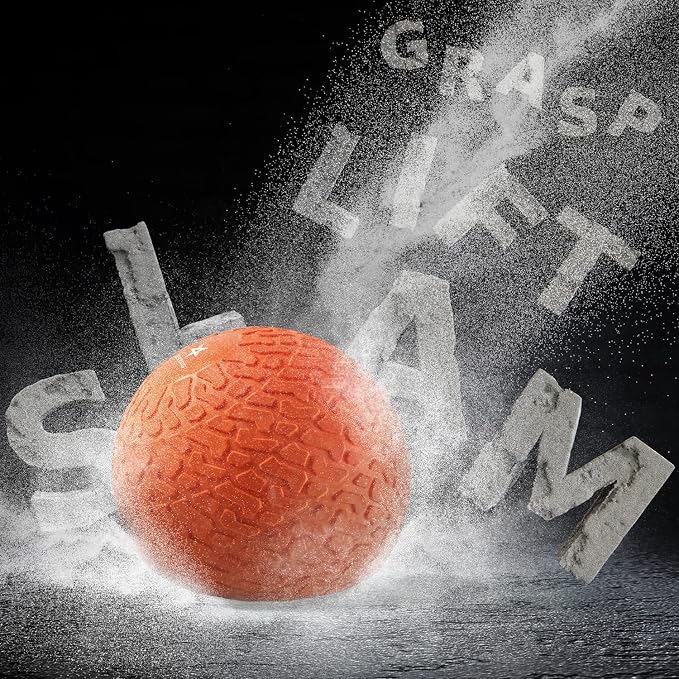 Yes4All Upgraded Fitness Slam Medicine Ball 20lbs for Exercise, Strength, Power Workout | Weighted Ball | Orange Beast