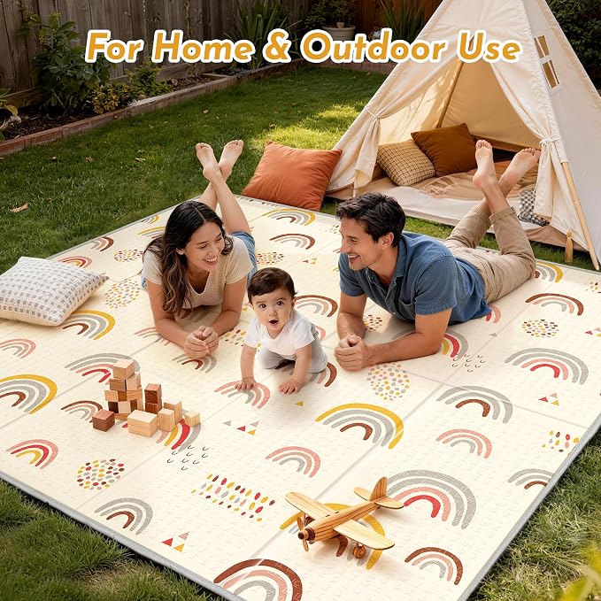 79x71 Baby Play Mat- Extra Large Playmats for Baby,Foldable Baby Foam Playmat for Floor,Thick Cushioning Padding Foam Playmat for Baby and Toddlers Infants, Baby Foam Playmat for Indoor or Outdoor Use | Foldable Baby Foam Playmat for Floor,Thick Cushio...