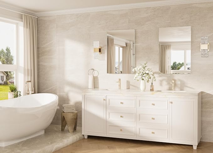 20x30 Frameless Bathroom Mirror, Vanity Bathroom Mirror for Wall Shatterproof Modern Rectangle Mirrors for Bedroom, Living Room, Entryway, Home Gym, Entryway