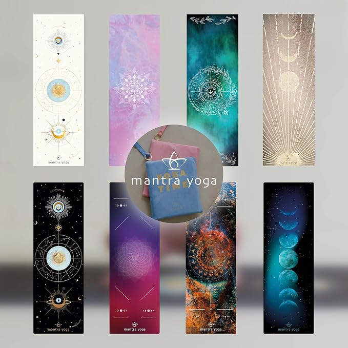 Mantra Yoga Travel PRO 1.5mm with Knee Pad - Foldable Fitness & Exercise Mat with Bag | Lightweight, Compact & Eco-Friendly | Non-Slip & Washable | For All Types of Yoga | 72" L x 24" W | 2.6 lbs
