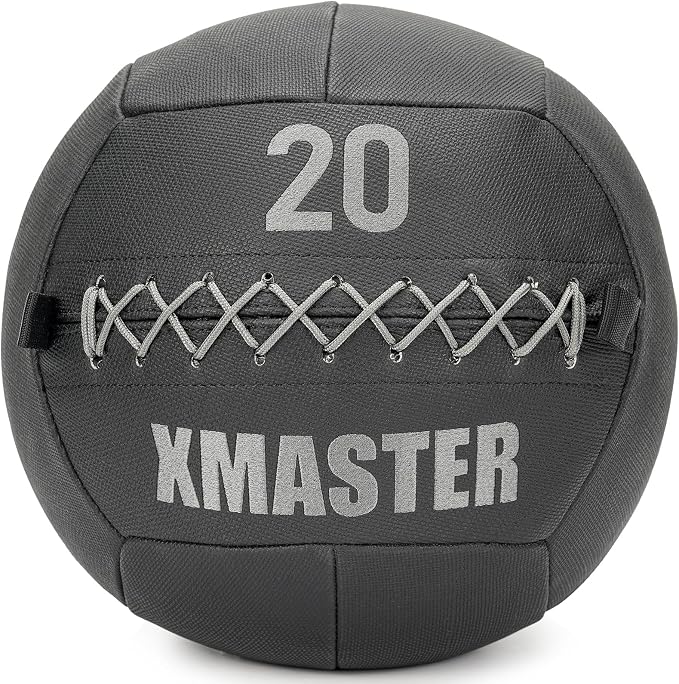 XMASTER Medicine Ball for Home Gym Strength & Core Training | Durable sand-filled no-bounce design | 6-30 lb weights | Anti-slip textured grip | Floor-friendly soft shell | Odor-free PVC