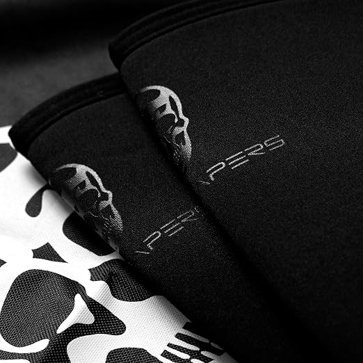 Gymreapers Knee Sleeves (1 Pair) with Gym Bag - IPF Approved - Support Compression Brace for Squats, Fitness, Weightlifting, Cross Training, Powerlifting - 7MM Neoprene Sleeves - For Men & Women (Black/Black, Small)