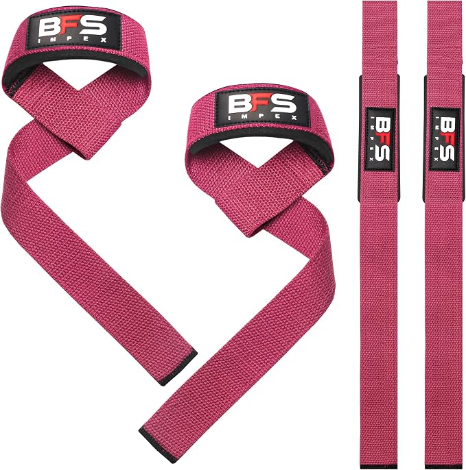 Lifting Straps for Weightlifting, Weightlifting Cotton Straps with Neoprene Padding for Men women Gym Wrist Straps for Bodybuilding powerlifting, Strength Training and Deadlifting