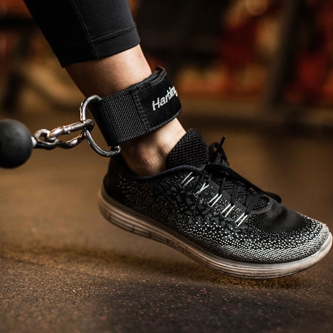 Harbinger Ankle Cuff: Premium Adjustable Support for Strength Training, Cable Machines, and Resistance Workouts – Enhance Comfort and Performance