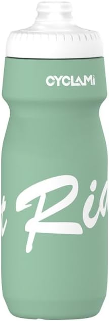 Bike Water Bottle 22oz/650ml Cycling Squeeze Water Bottle BPA Free Leakproof Easy-Squeeze Sports Bottles for Bicycle Gym Camping Hiking Larkspur Green